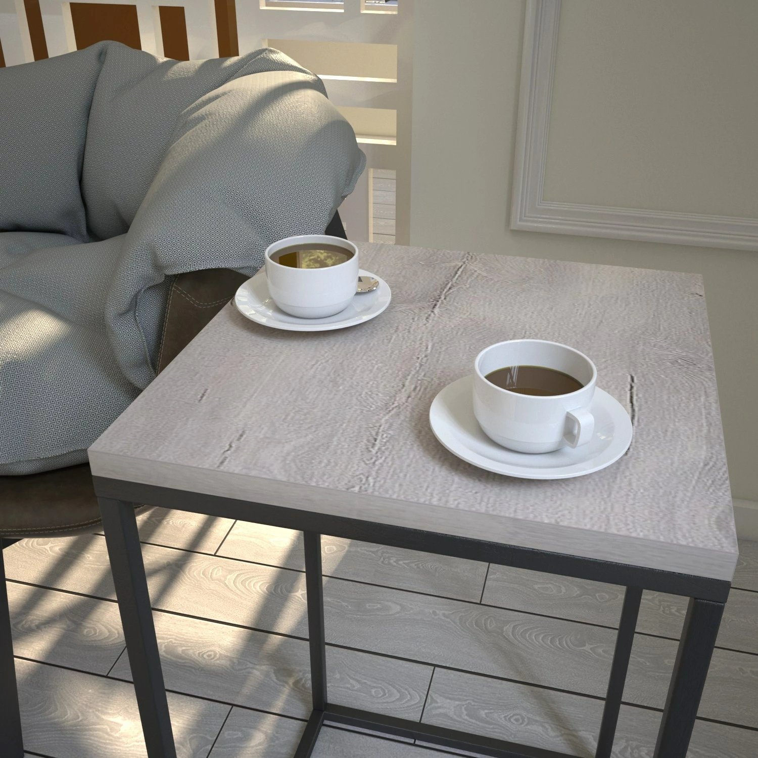 Tavolinë anësore Hanah Home, ngjyrë Sea Oak