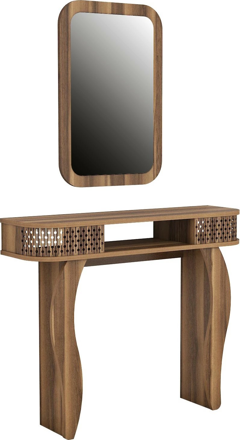 Bufe klasik amerikan, ngjyrë arre, Skye Decor, me pasqyrë