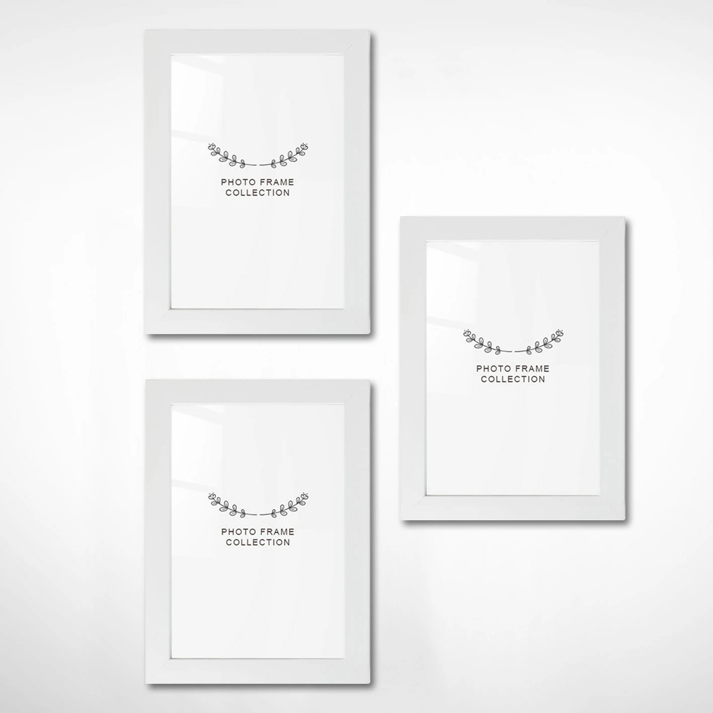 Set kornizash për foto, 3 copë, ngjyrë e bardhë, Evila Originals, 10x15cm, 3BFC1007_1015