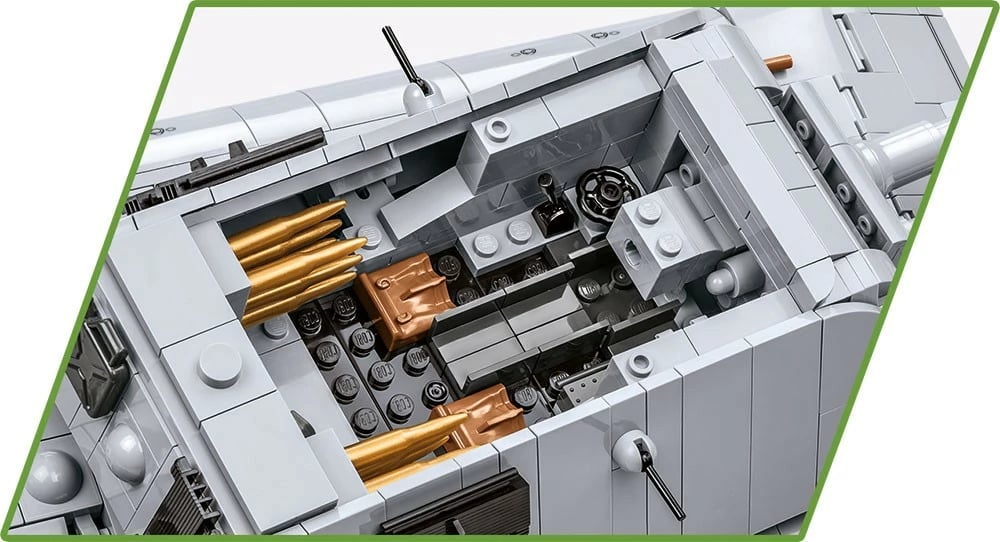 Set blloqesh Cobi Klocki Panzerkampfwagen E-100, 1511 pjesë, me figurë, Gri
