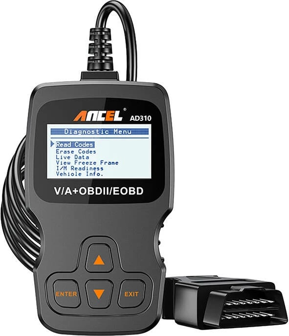 Skaner diagnostikues Ancel AD310/AC103 OBD2, LCD, për vetura, i zi