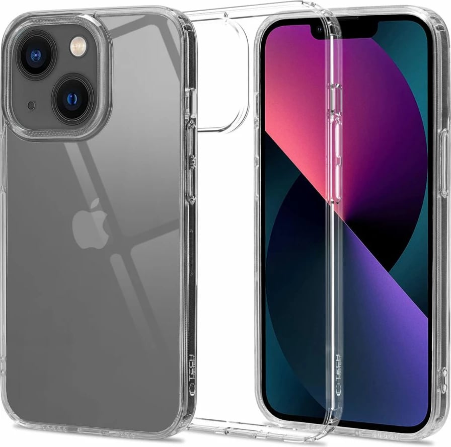 Mbështjellës Tech-Protect FlexAir Hybrid për iPhone 13, Transparent