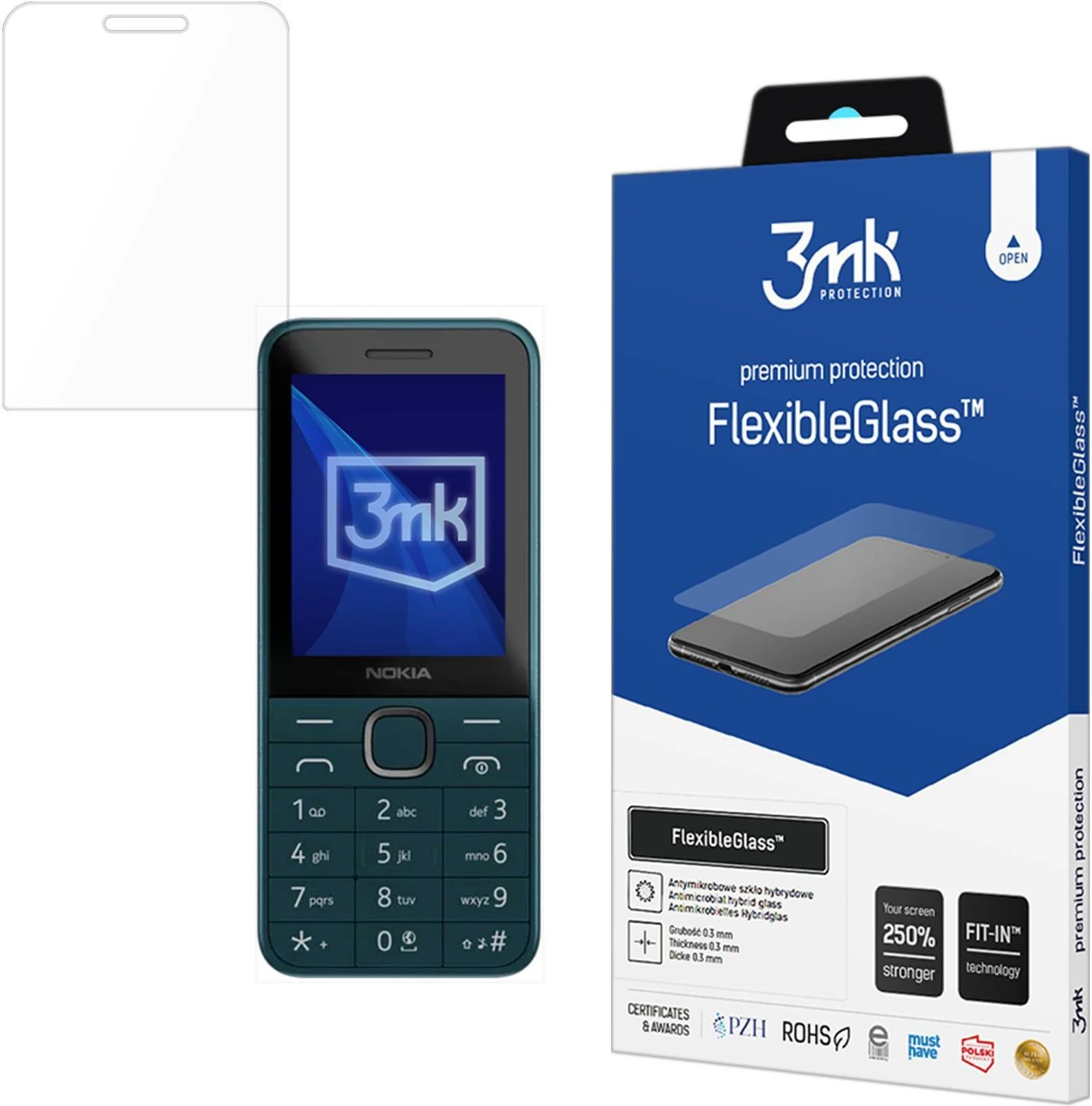Mbrojtës ekrani FlexibleGlass 3mk për Nokia 225 4G (2024)