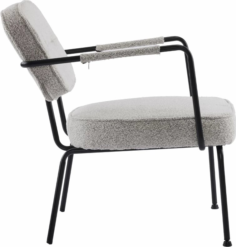 Karrige e ulët Prisley, krem, 73x66x78