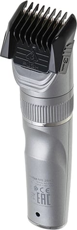 Prerëse flokësh, Mesko, MS 2843, LCD, IPX6, bateri 2000 mAh deri 180 min, karikim USB, teh titan me teh keramik, me krehra 3–12 mm, argjendtë