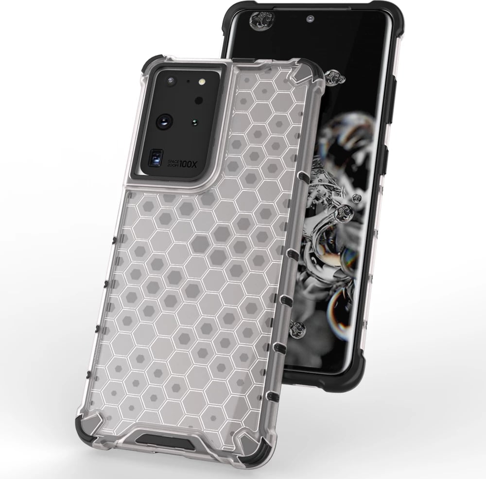 Mbështjellës Hurtel Honeycomb për Samsung Galaxy S22 Ultra, transparent