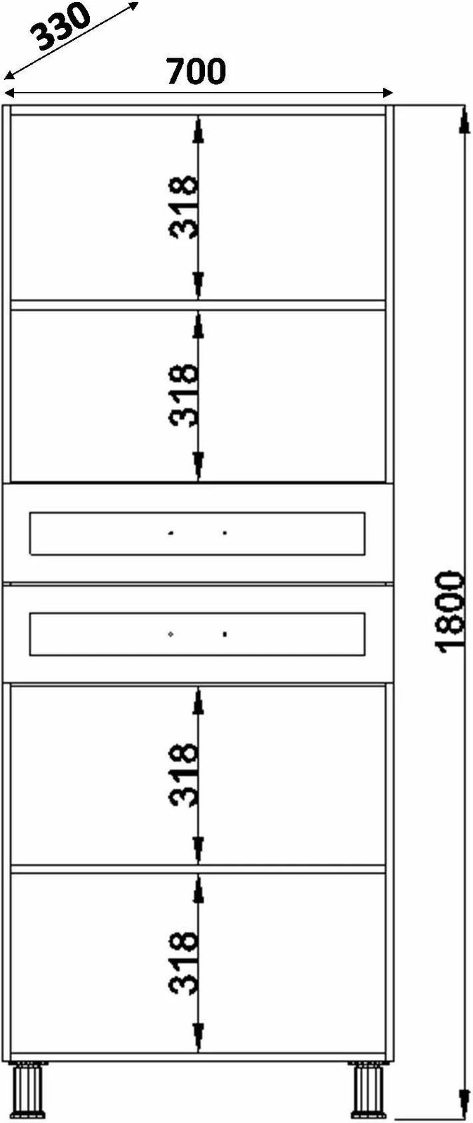 Dollap multifunksional, ngjyrë e bardhë mat, Skye Decor, Rb-057