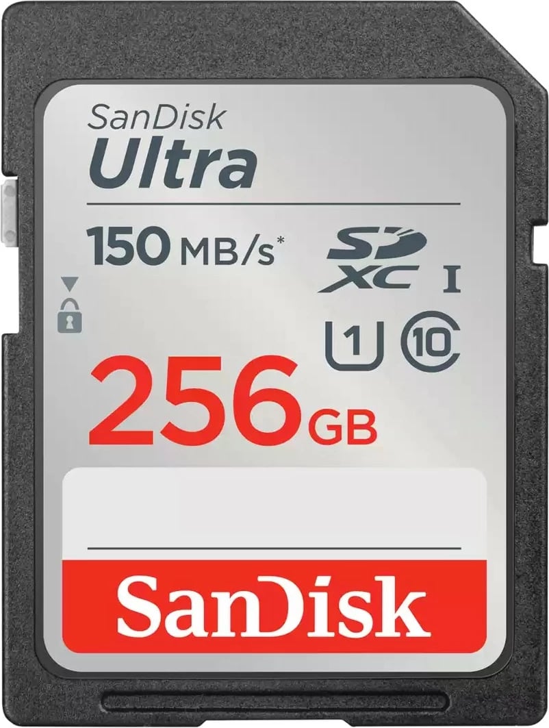 Kartelë memorie SanDisk Ultra 256GB SDXC, Class 10, UHS-I, 150MB/s, e bardhë