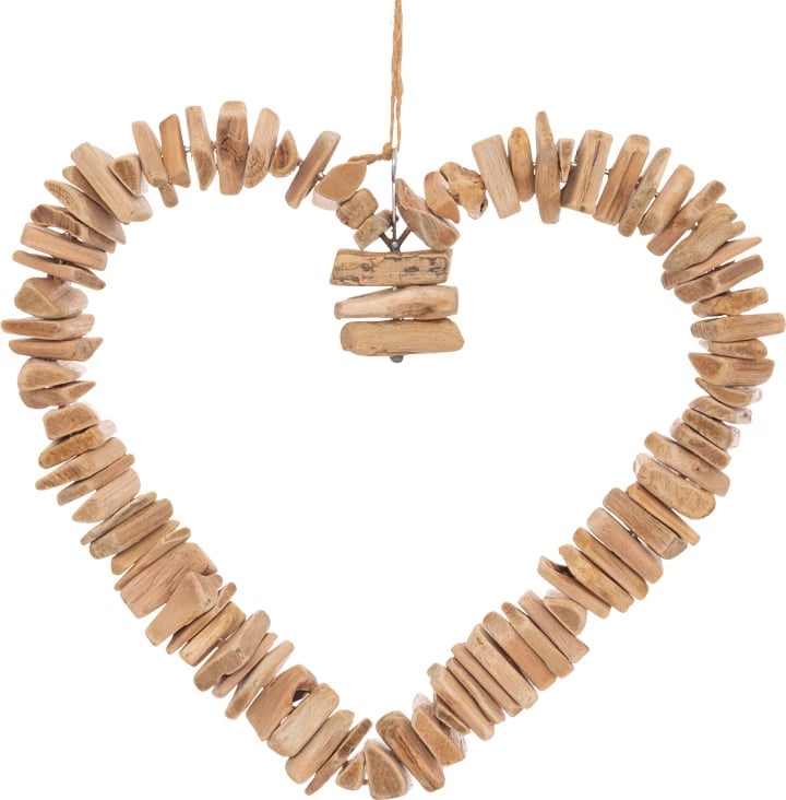 Dekor zemër muri, ngjyrë natyrale, Herea, 36x4.5x37cm