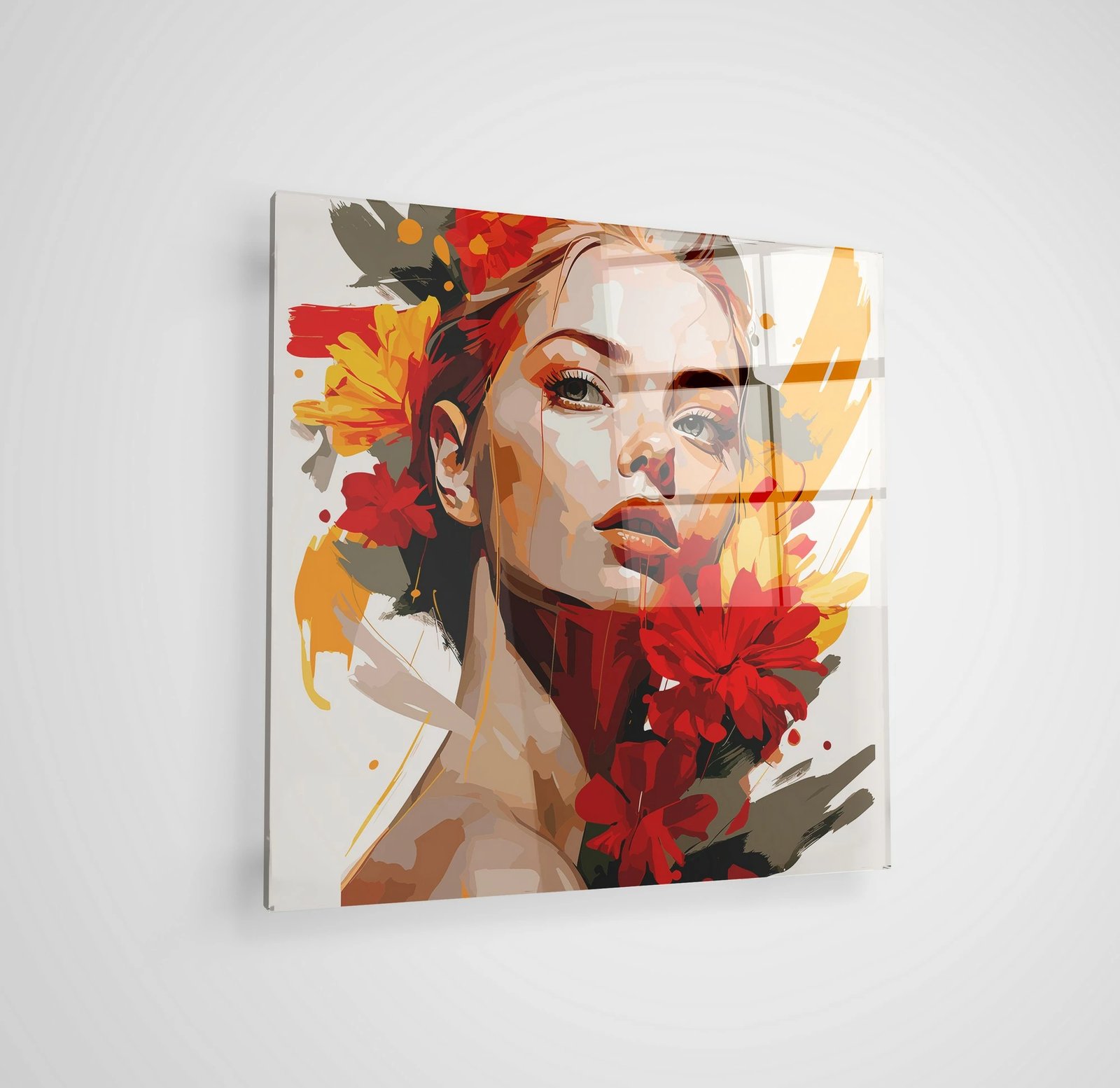 Pikturë dekorative prej xhami të temperuar, shumëngjyrëshe, CAM4075_5050