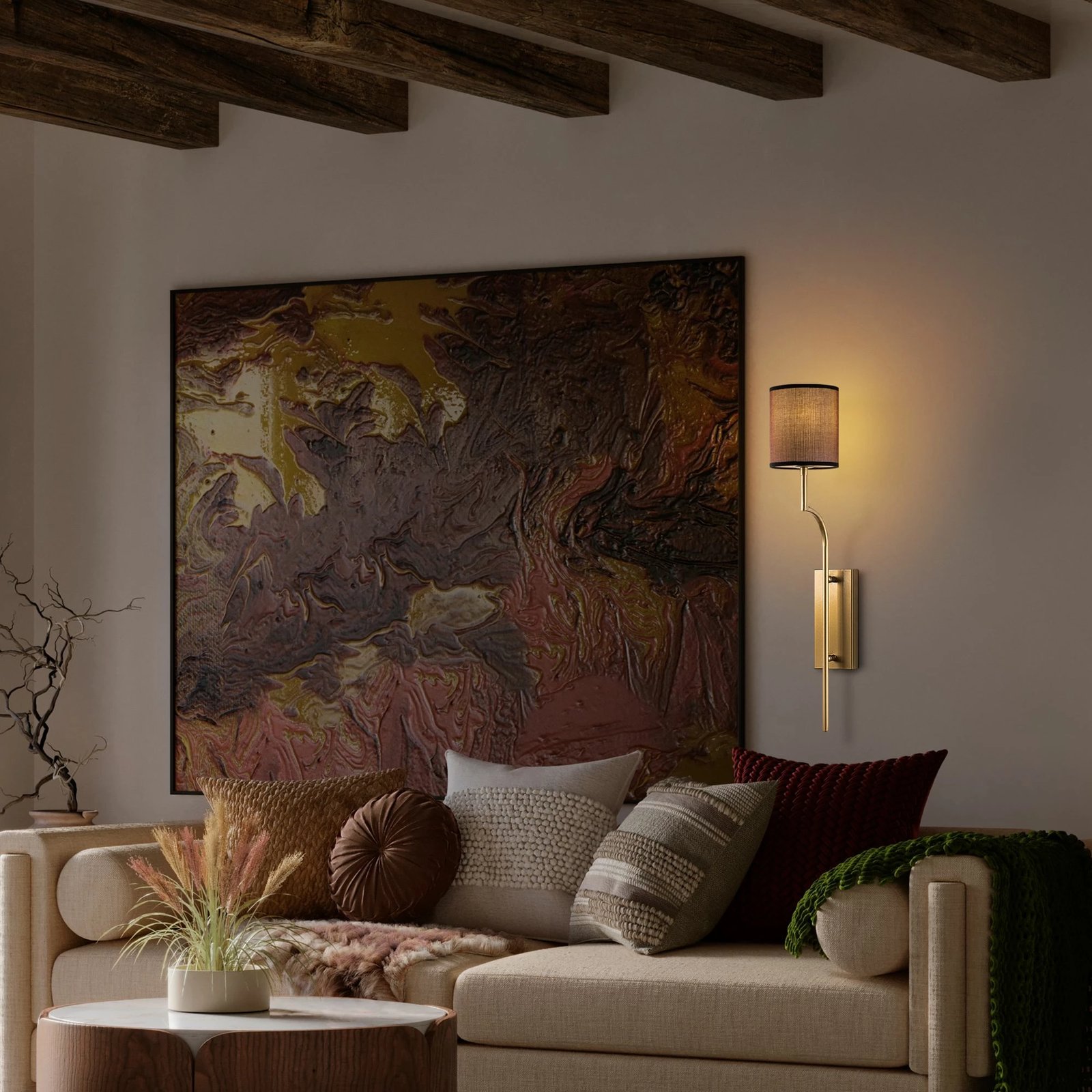 Llambë muri Opviq, Lumora - 15338, ngjyrë ari dhe kafe