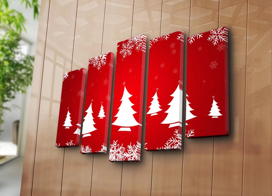 Pikturë dekorative në kanavacë (5 copë), Wallity, 5PATNOEL-6
