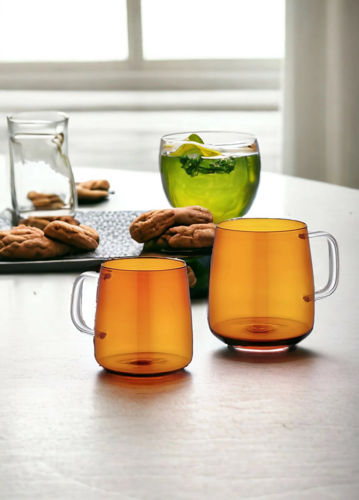 Filxhan qelqi, ngjyrë amber, Hermia, BRD0051 Filxhan qelqi, ngjyrë amber, Hermia, BRD0051