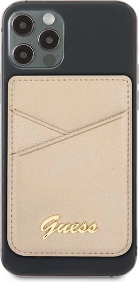 Mbështjellës Guess Wallet Card Slot GUWMSSASLGO MagSafe Saffiano, ari Mbështjellës Guess Wallet Card Slot GUWMSSASLGO MagSafe Saffiano, ari