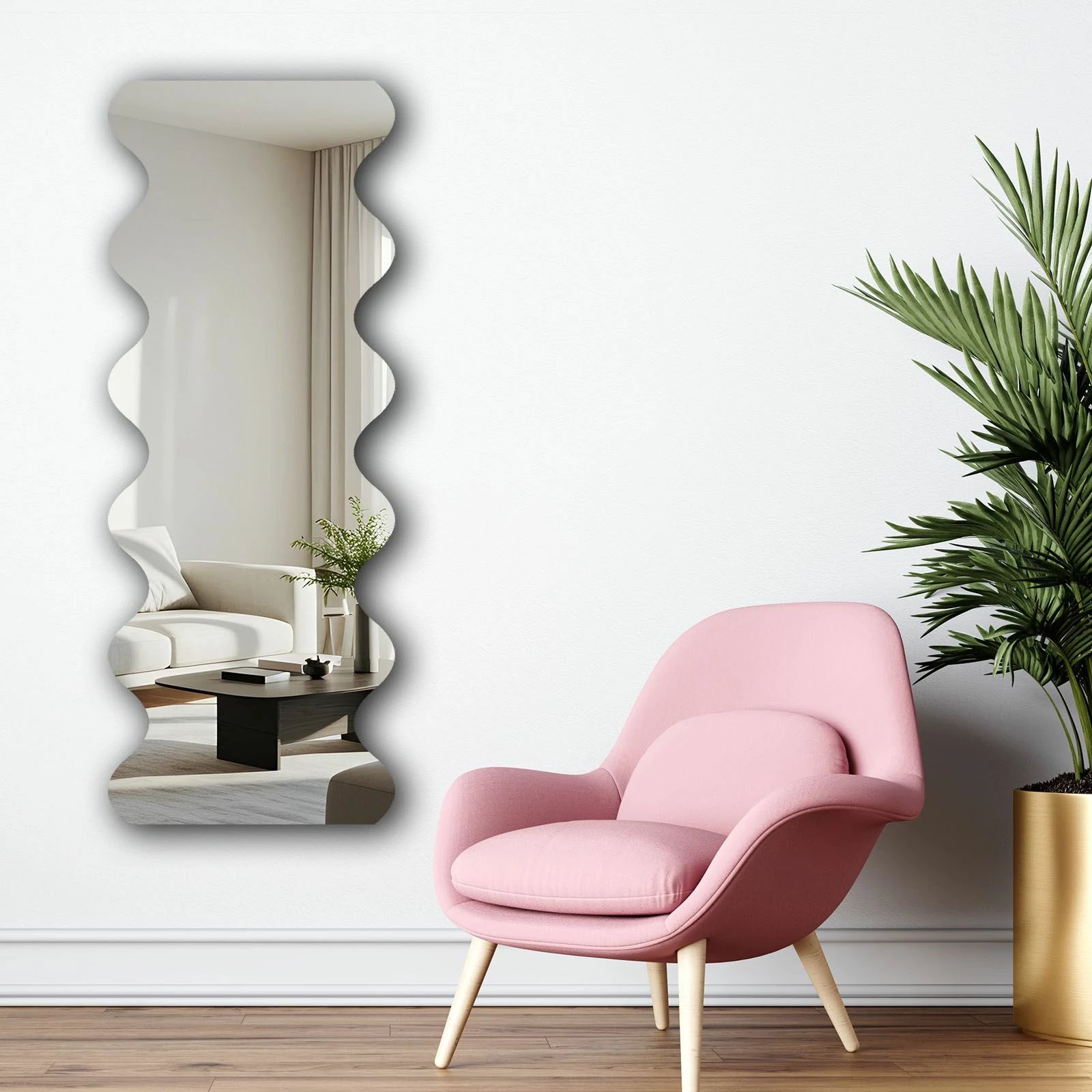 Pasqyrë dekorative Skye, shumëngjyrëshe, 52x135cm, 52135Ayna-006