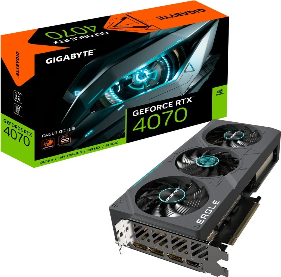 Kartë grafike NVIDIA GeForce RTX 4070 Gigabyte, DLSS 3, 12GB GDDR6X