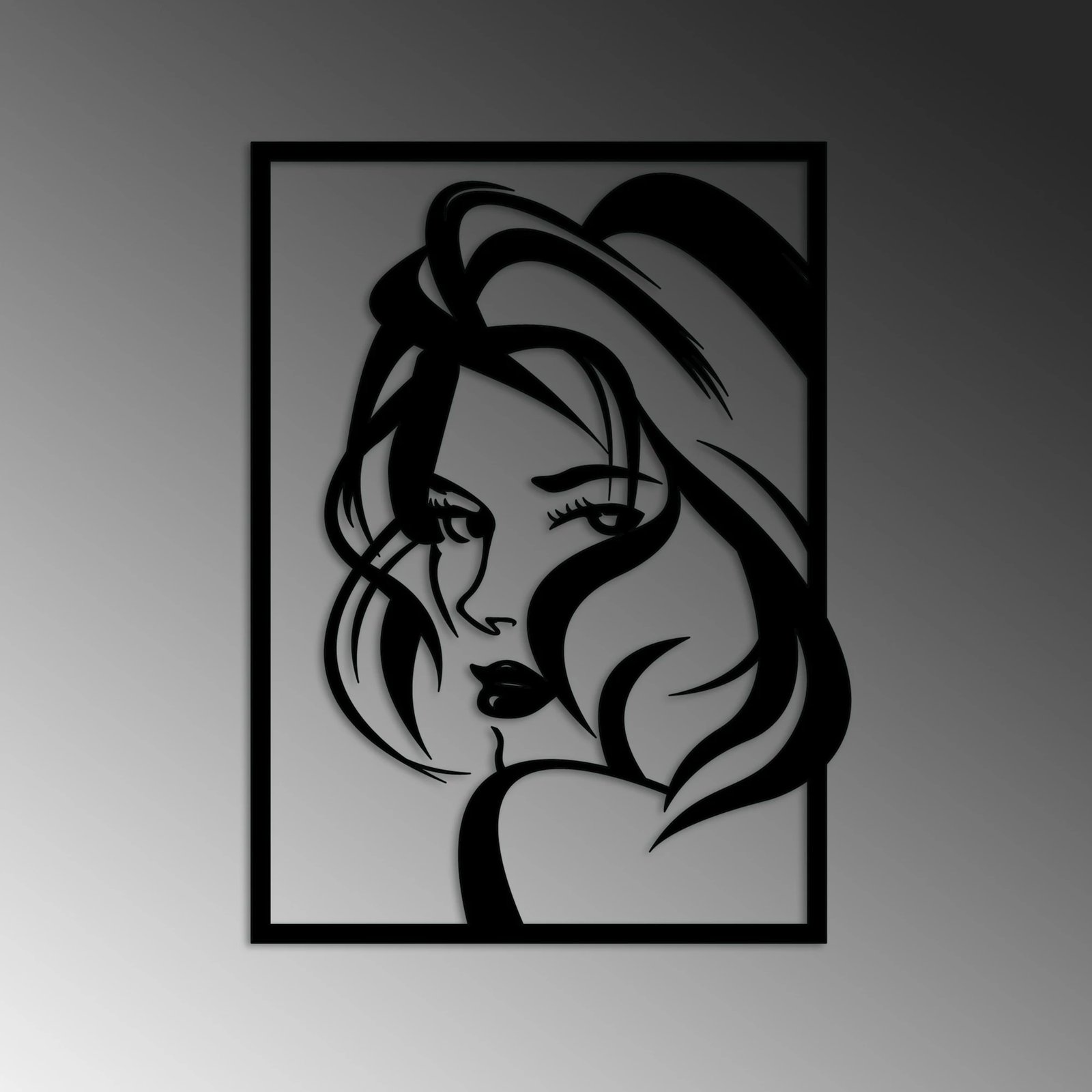 Aksesor dekorativ metalik për mur Wallity, Look