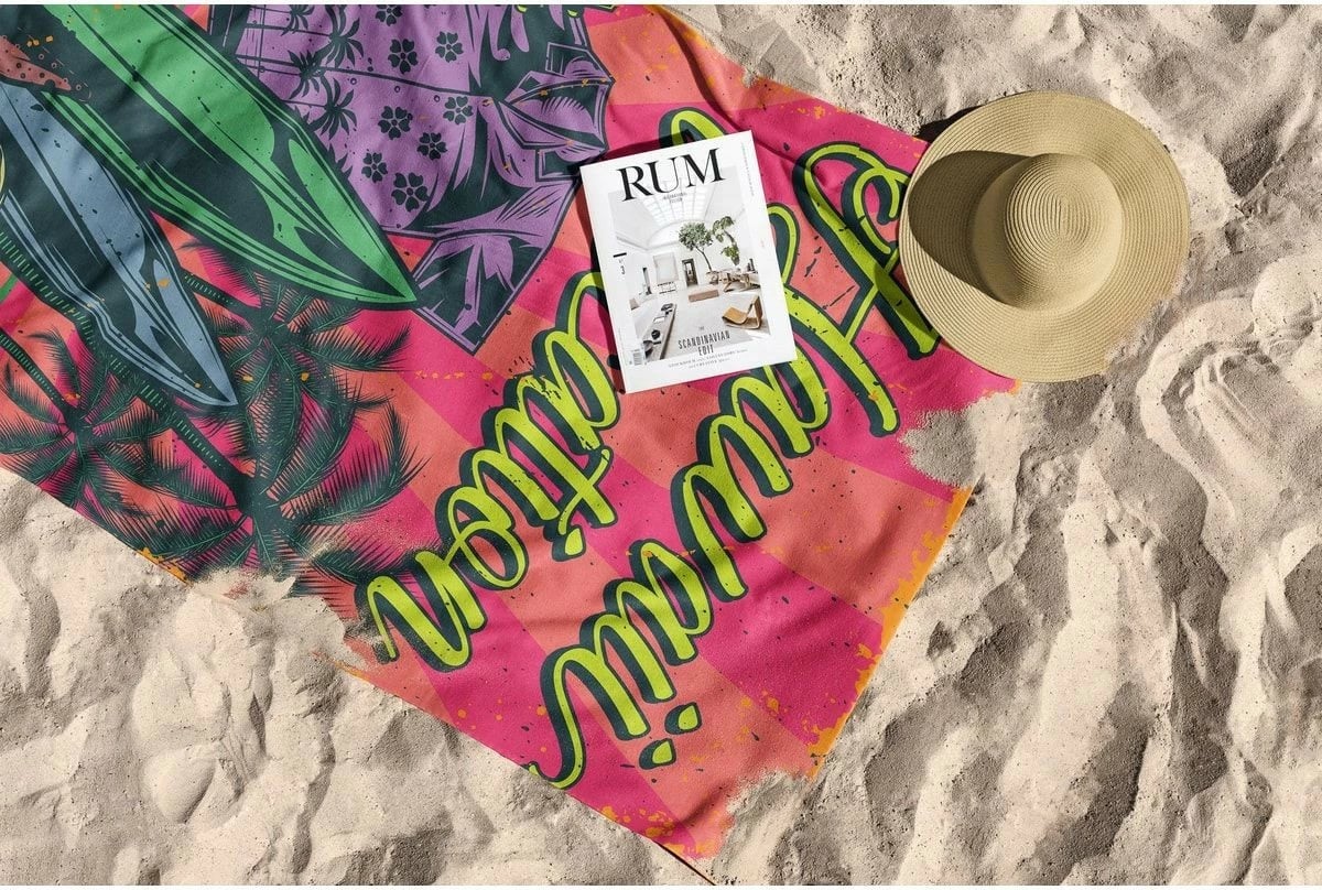 Peshqir plazhi Mijolnir, pushime në Hawaii, 90x150cm