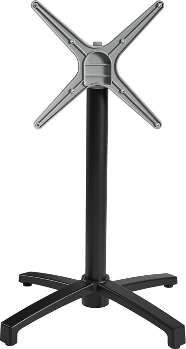 Bazë tavoline metalike, ngjyrë e zezë, Levo, 69x69x73cm