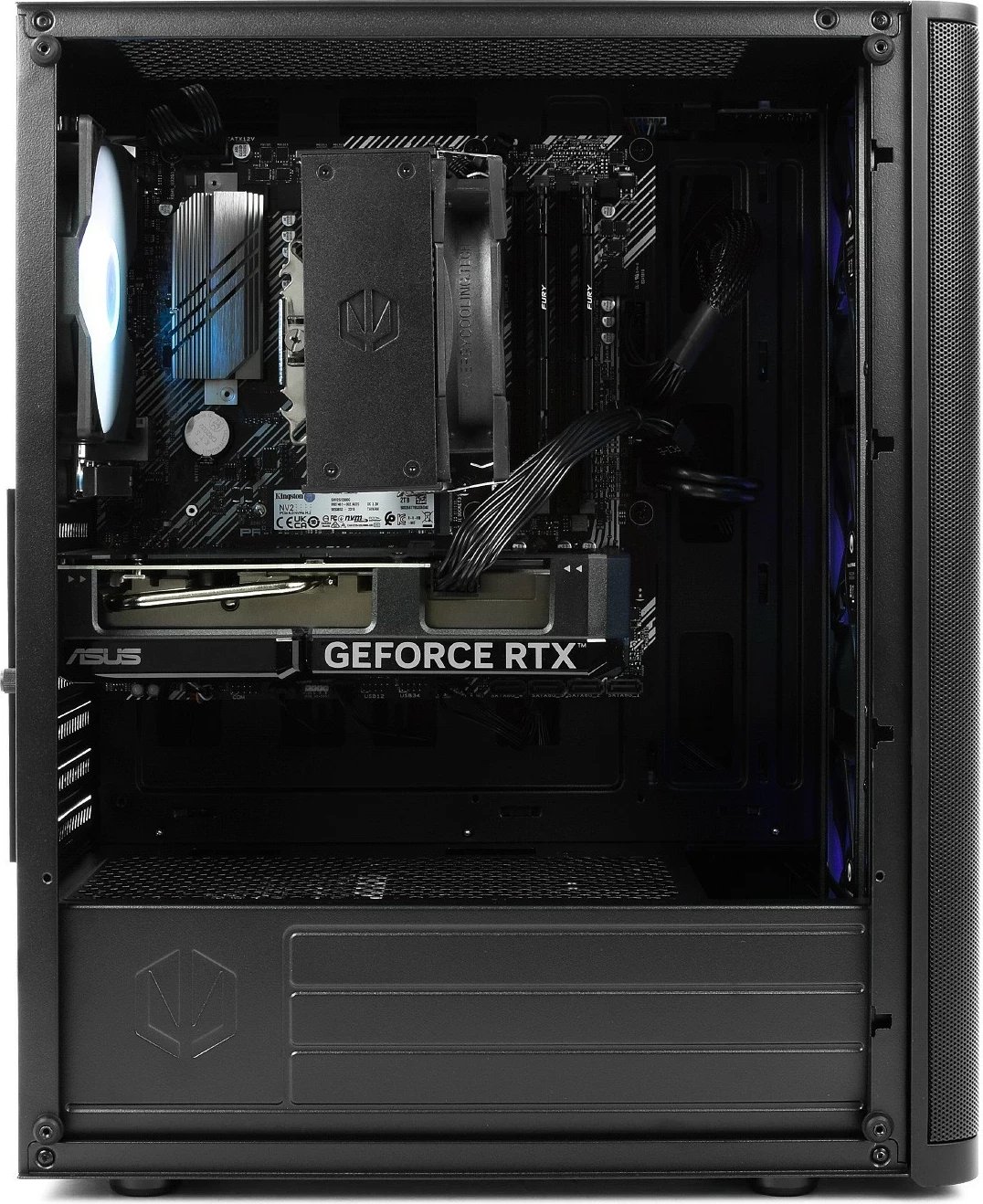 Kompjuter Infinity R550 [Z10] Ryzen 5, RTX 4060 Ti, 32GB, 2TB+4TB, e zezë