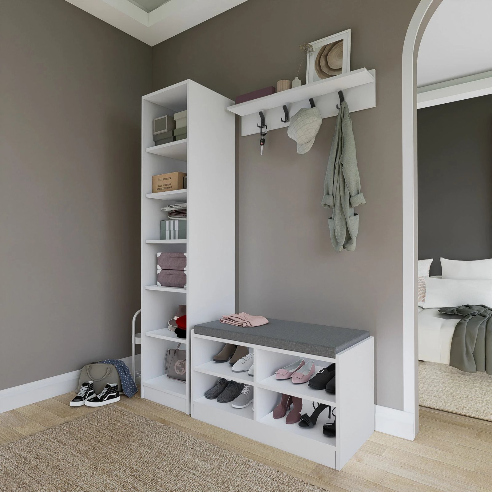 Set për korridor, ngjyrë e bardhë, Skye Decor, Lucas 1600-54