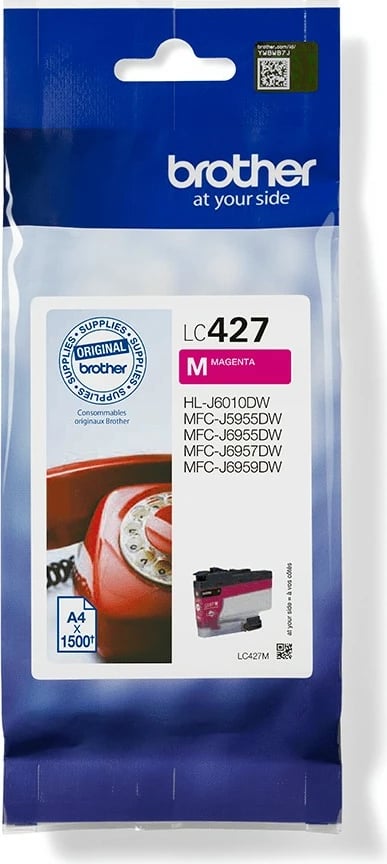 Kasetë ngjyrë Brother LC427M, Magenta, 1 copë, 1500 faqe