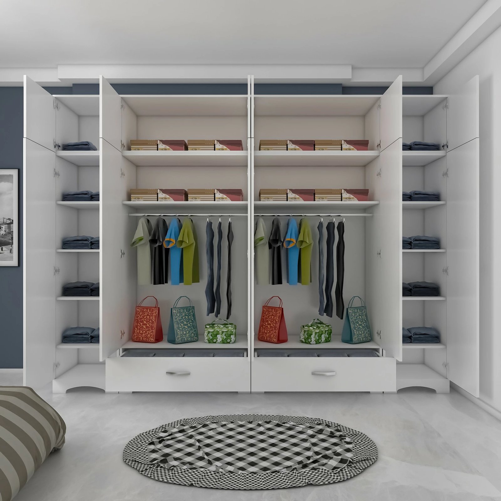 Dollap i bardhë për rroba, Skye Decor, BA133 - 3851