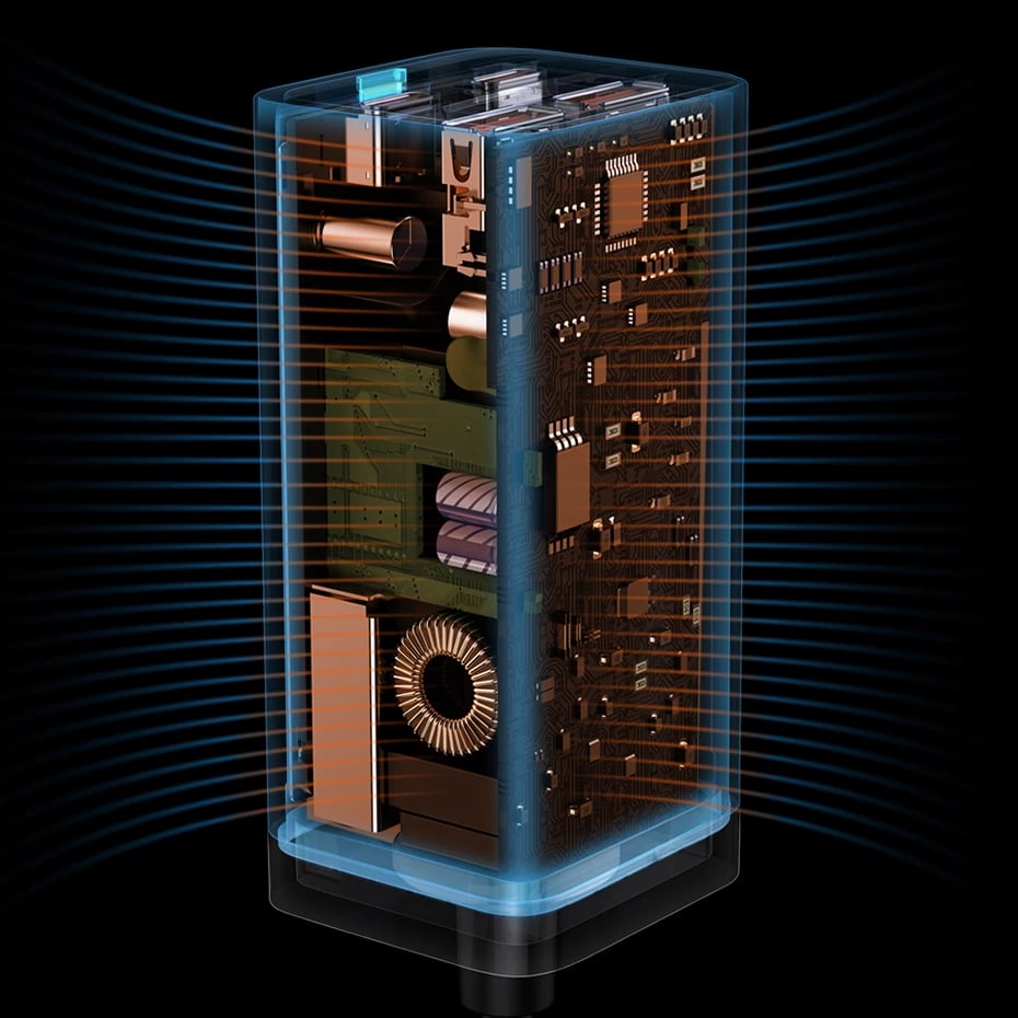 Karikues universal Baseus GaN3 Pro, 100W, 2x USB-C, 2x USB-A, i zi