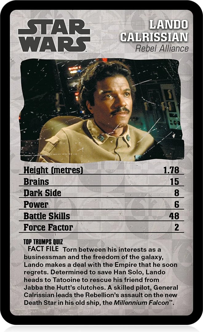 Star Wars Episodes 4-6 Top Trumps Specials Card Game