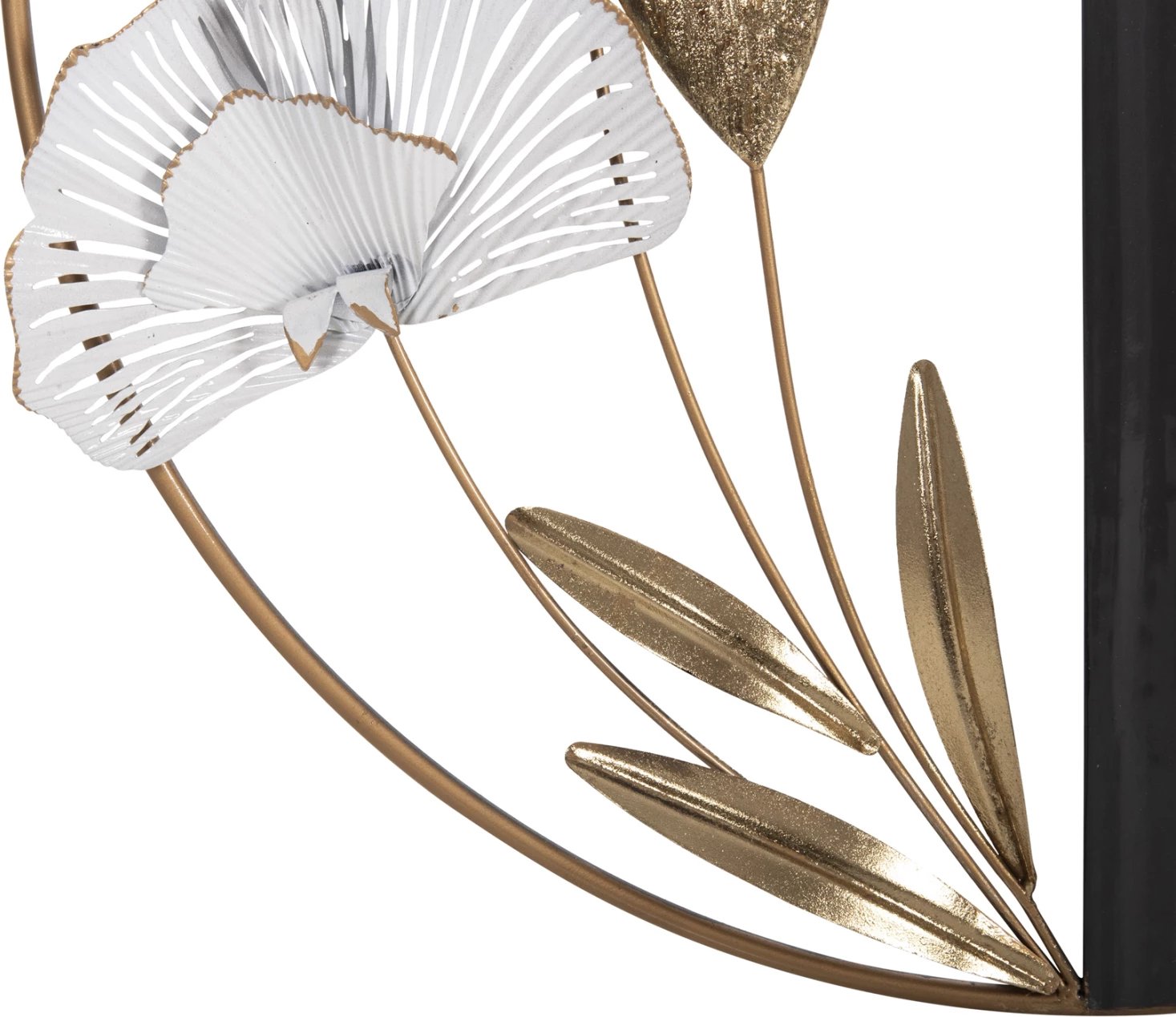 Dekor muror i rrumbullakët, FH4202, metal, ngjyrë ari-zi-bardhë, Φ60 cm