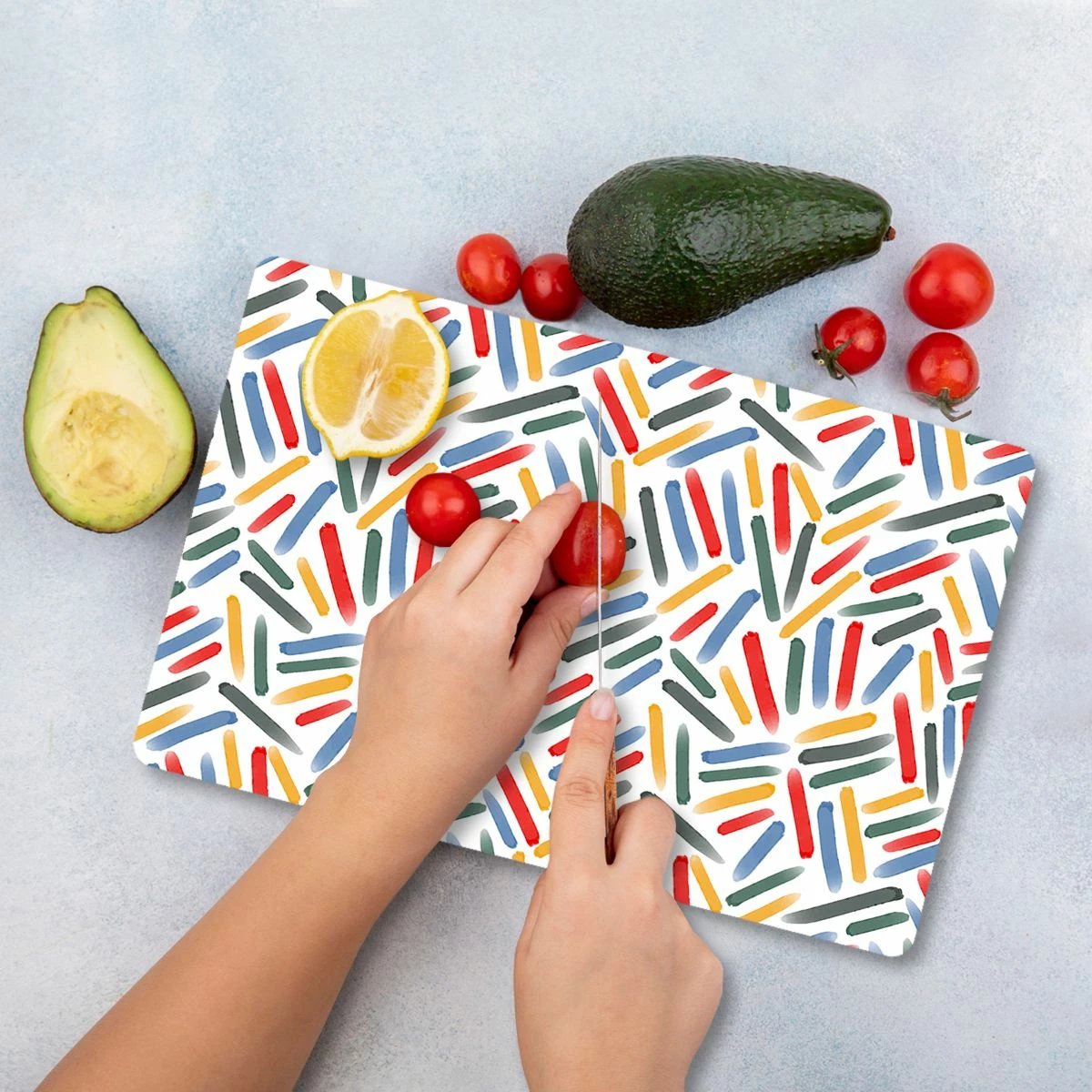 Dërrasë prerëse Hermia, xham i temperuar, shumëngjyrëshe, Ckt80-3040, 30x40cm