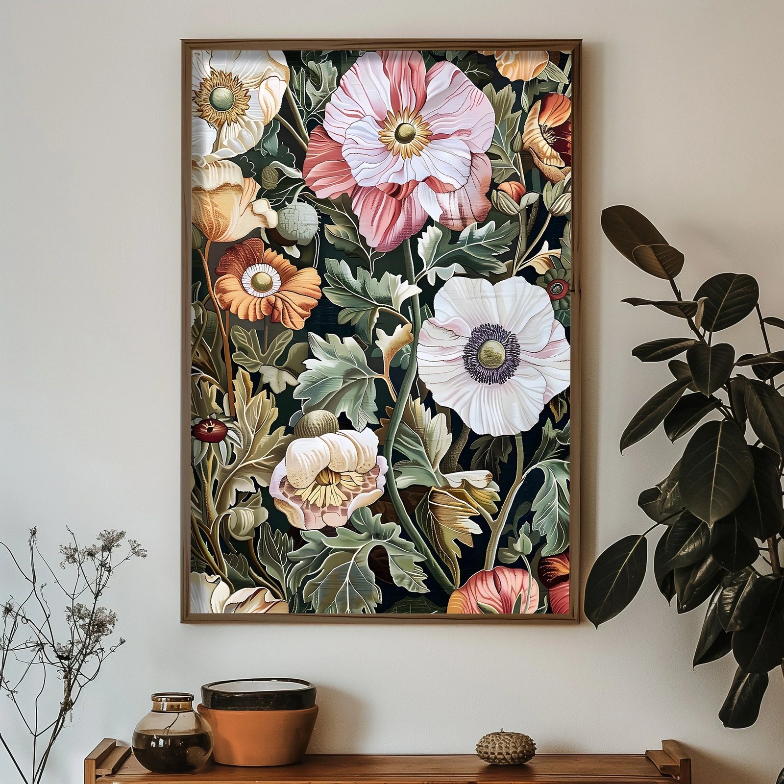 Pikturë dekorative me kornizë, MDF, Wallity, HUM094, shumëngjyrëshe, 50x70x3.5cm