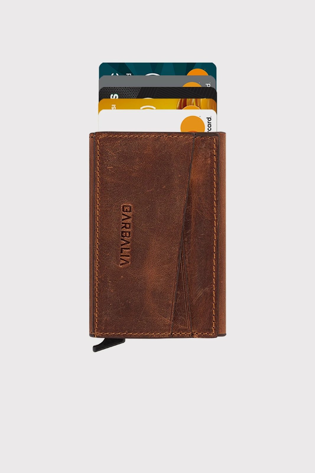 Mbajtës kartelash prej lëkure, ngjyrë tan, Zoozie Bags, Porto