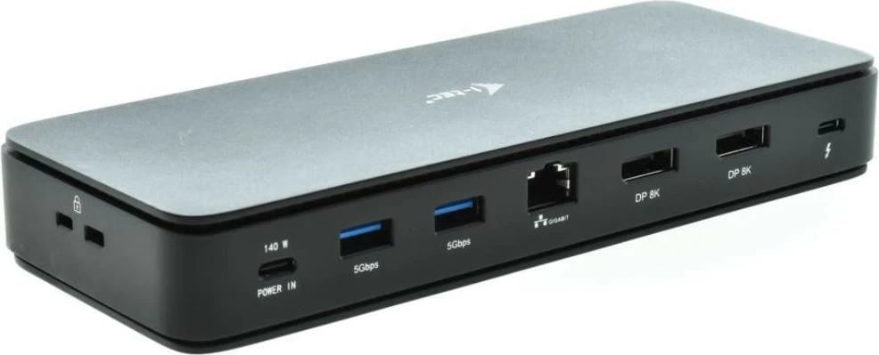 Kasë dokimi i-tec Thunderbolt4 TB4DUALDPDOCKPDPRO, 7x USB, 2x Display, 2.5GLAN, 92W, e zezë