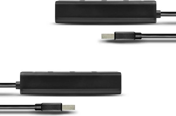 Hub USB 4-portësh AXAGON HUE-S2BP me karikues, 1.2m, i zi