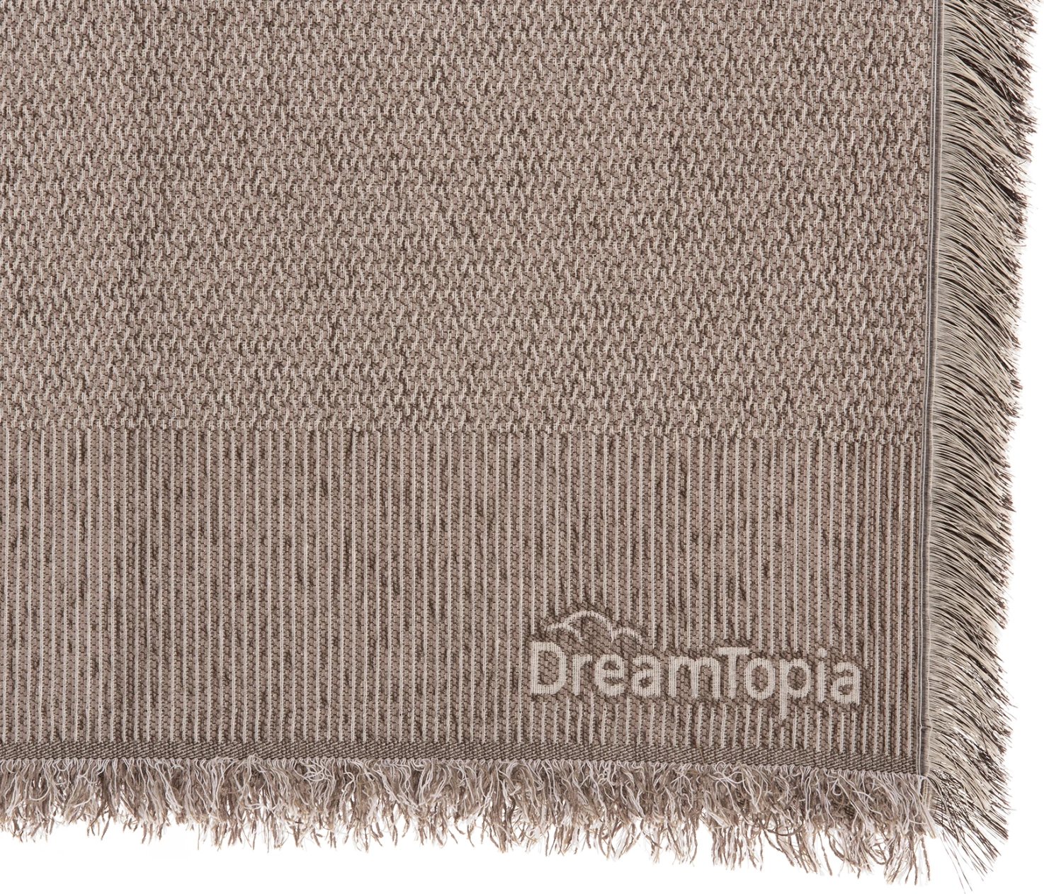 Mbulesë divani me franja DREAMTOPIA FH12162.10 ngjyrë kafe 245x170cm