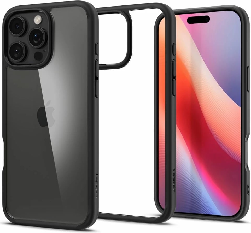 Mbështjellës Spigen Ultra Hybrid për iPhone 16 Pro, Matte Black