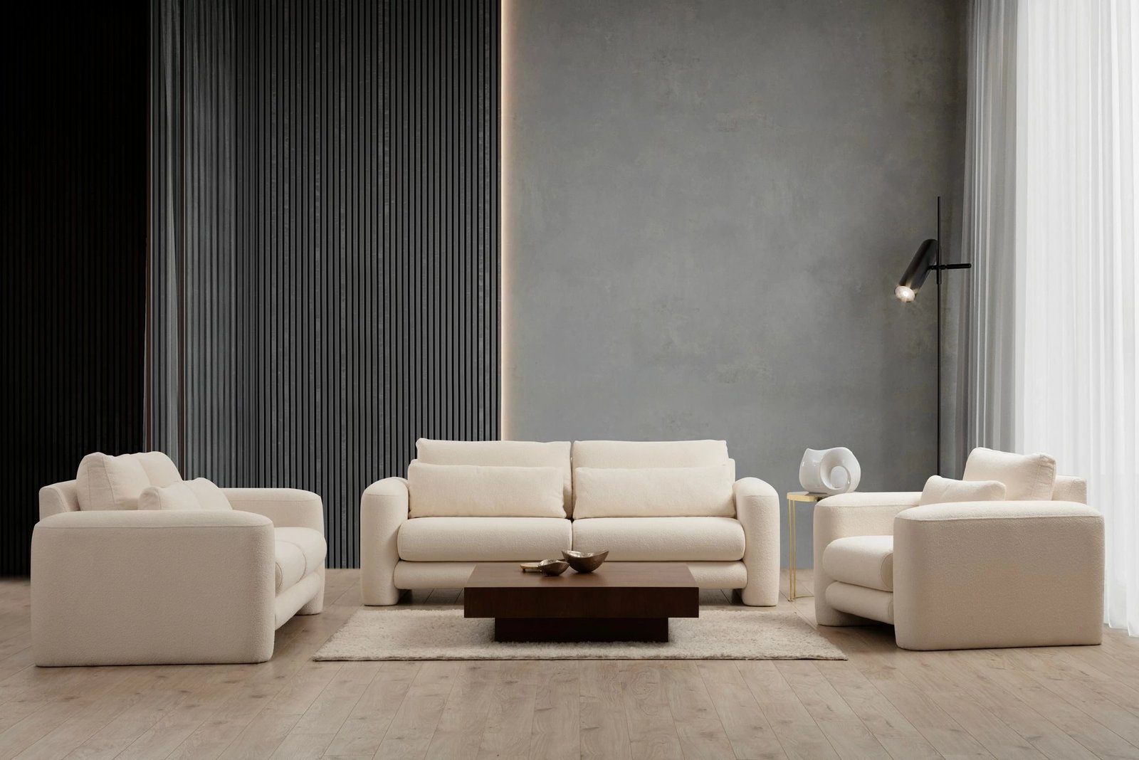 Divan dy ulëshe Atelier del Sofa, ngjyrë krem, Lily