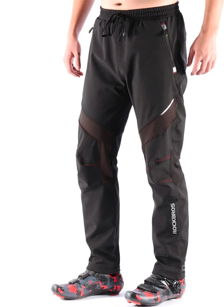 pantallona çiklizmi Rockbros YPK1007R 2XL, sistem termik tre-shtresor, material elastik, elemente reflektuese, xhepa të mëdhenj, të zeza