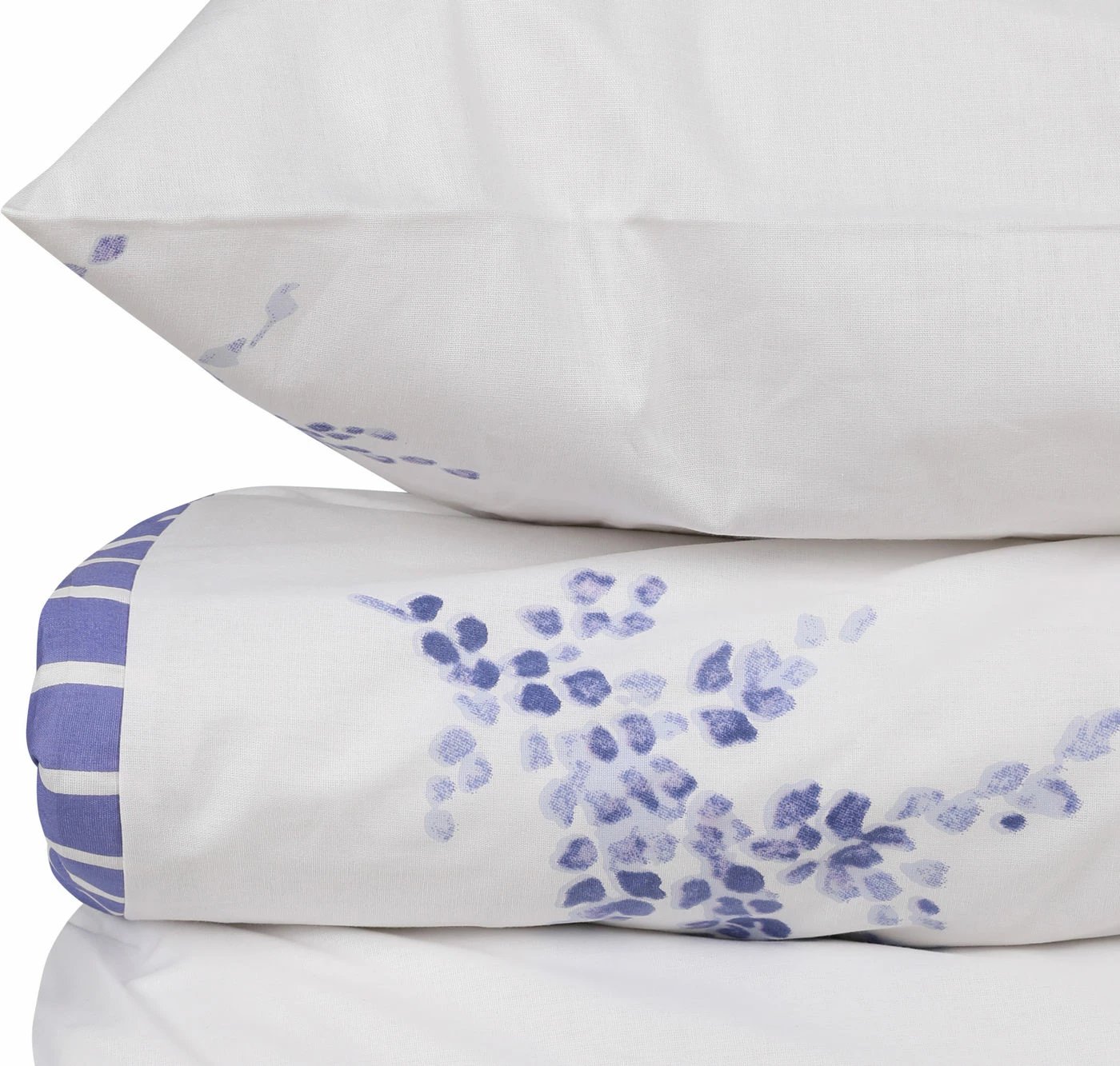 Set mbulesë për jorgan King, L'essentiel, Meltem, ngjyrë bardhë e kaltër