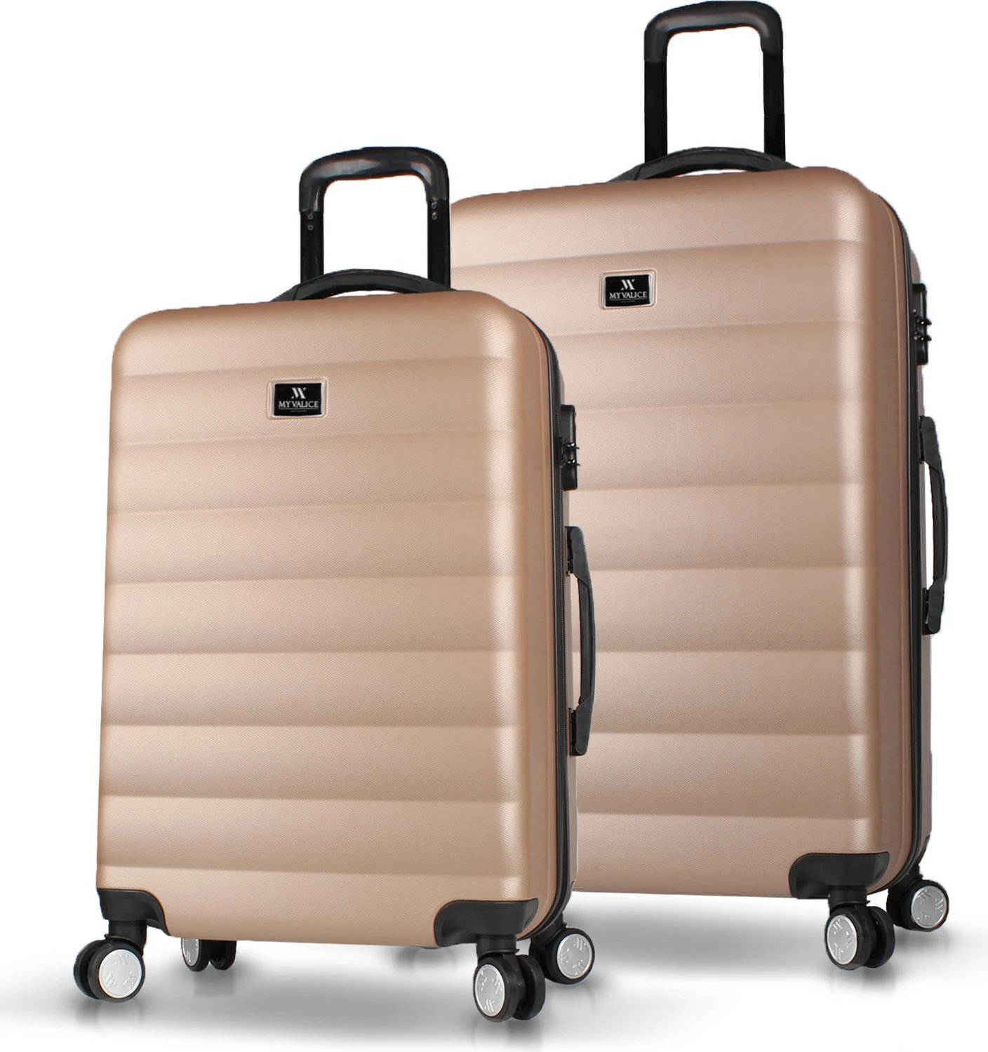 Set valixhesh (2 copë), Zoozie Bags, 6629, ngjyrë ari