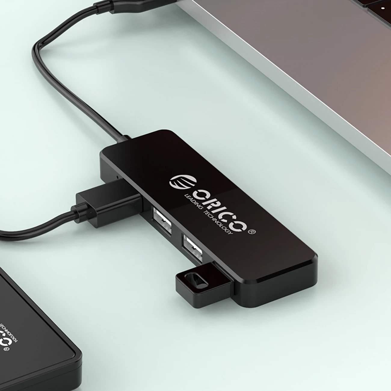 Kasë Orico FL01, 4x USB-A 2.0, 30 cm, e zezë