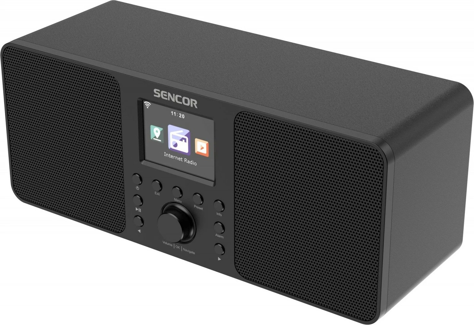 Radio internet Sencor SIR 6100WDB, 2x10W, WiFi, Bluetooth, USB, Ekran LCD, e zezë