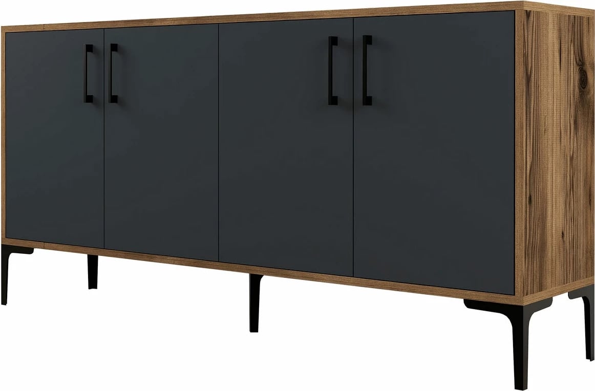 Konsolë Hanah Home, Kiev 160, ngjyrë arr dhe antracit