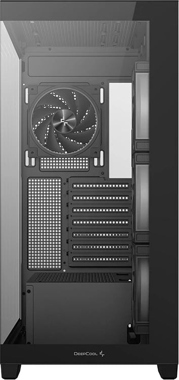 Kasë DeepCool CG580 4F V2, midi tower, e zezë, me ndriçim RGB