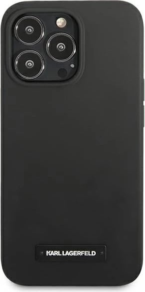 Mbështjellës Karl Lagerfeld KLHCP13XSLMP1K për iPhone 13 Pro Max 6.7", silikon, i zi