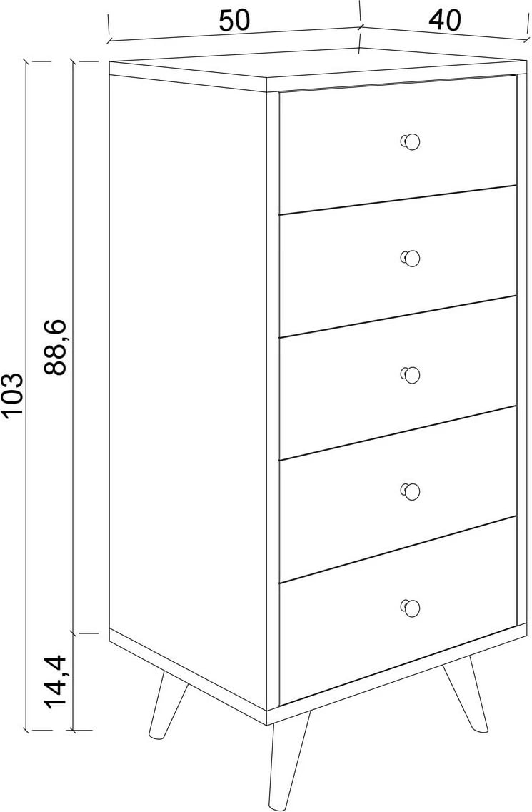 Komodë Hanah Home, Frenzu, ngjyrë mermeri Ephesus