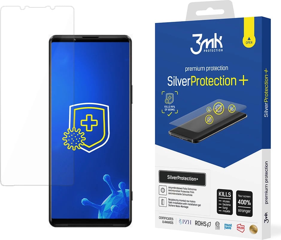 Folie mbrojtëse antibakteriale 3mk SilverProtection+ për Sony Xperia 1 III 5G