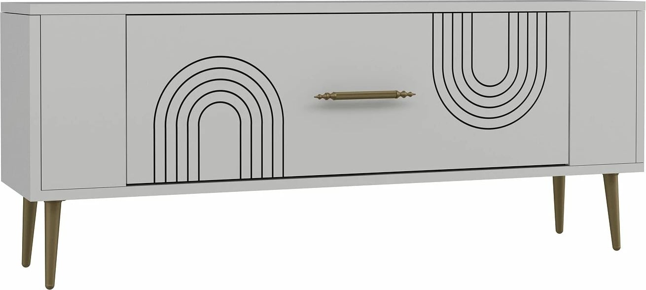 Komodë për TV, ngjyrë e bardhë dhe ari, Skye Decor Retrol2