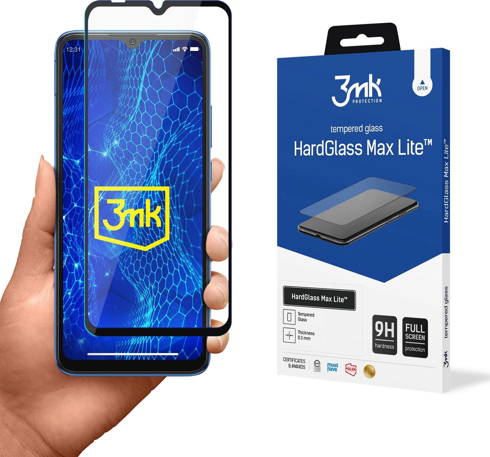 Xham mbrojtës 3mk HardGlass Max Lite për Xiaomi Redmi 10C